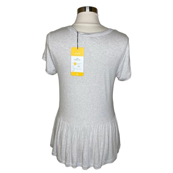 Cabi Ruffle Trim Hangout Tee Short Sleeve Top Women’s Size Medium New NWT - Picture 2 of 11